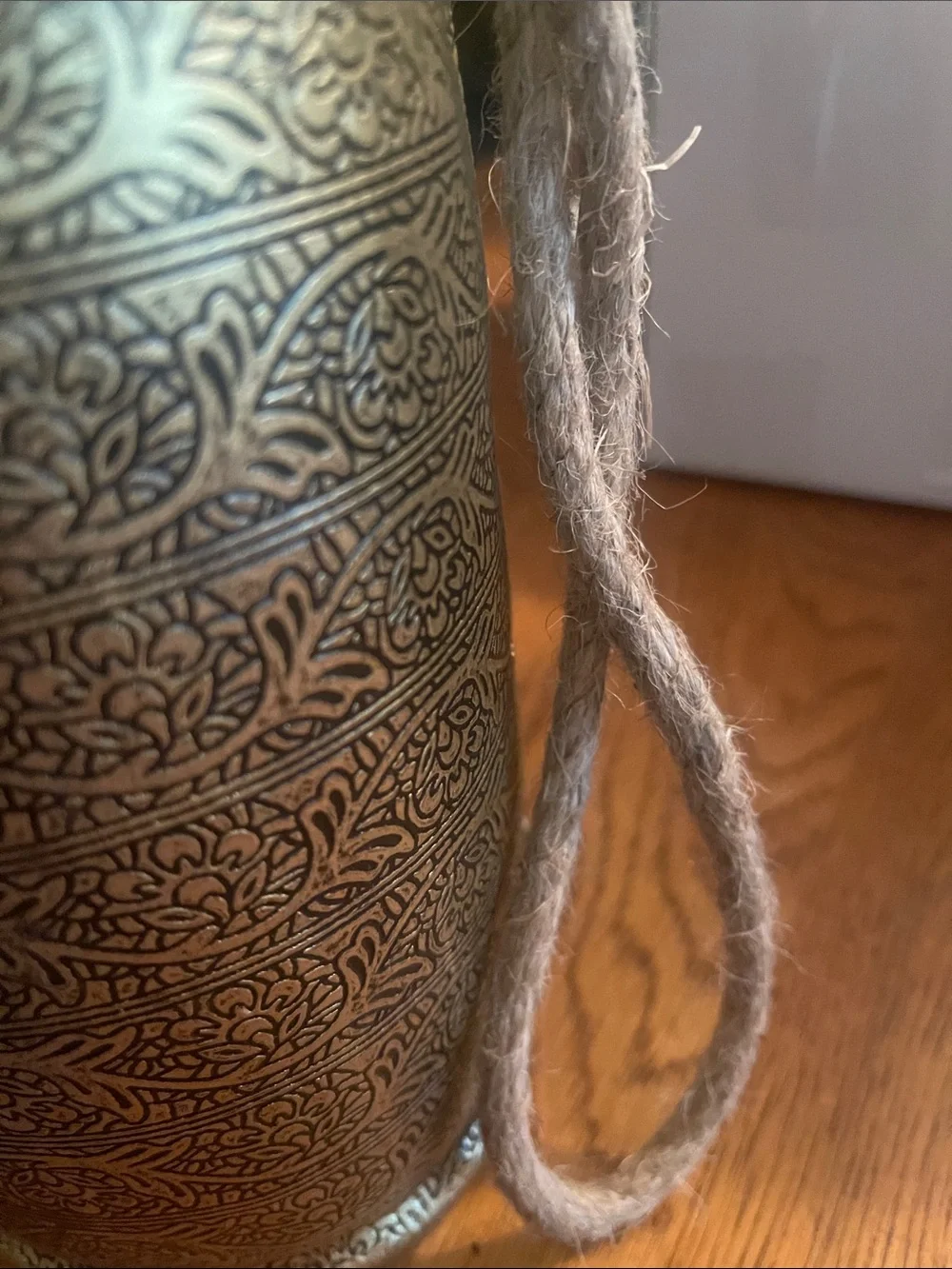 Decorative Carved Metal Lantern - Gold Finish